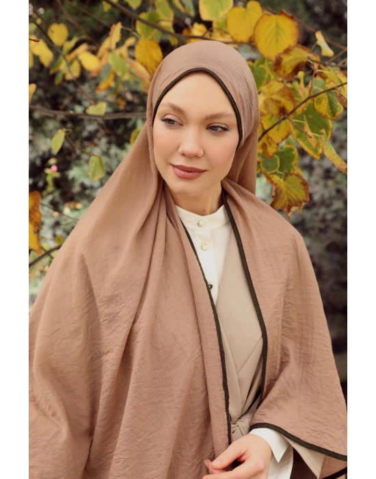Mismara Müslin Biyeli Şal Bej