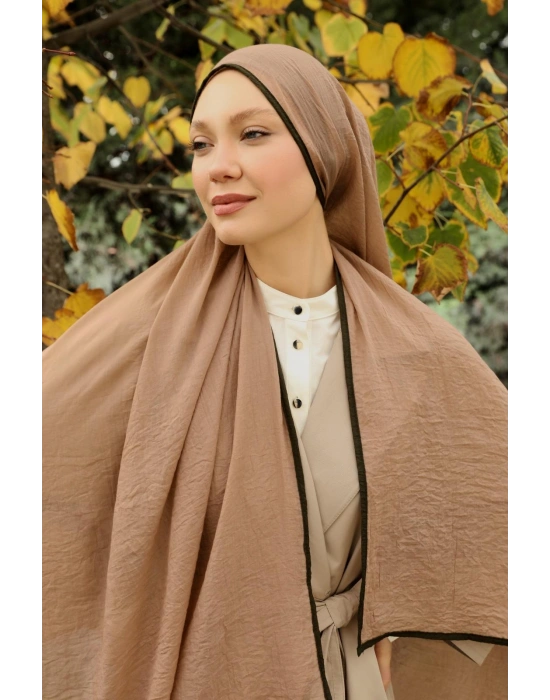 Mismara Müslin Biyeli Şal Bej
