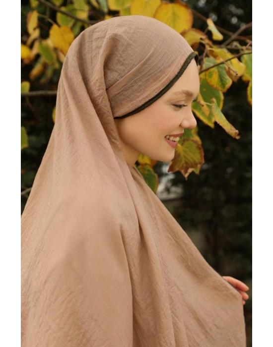 Mismara Müslin Biyeli Şal Bej