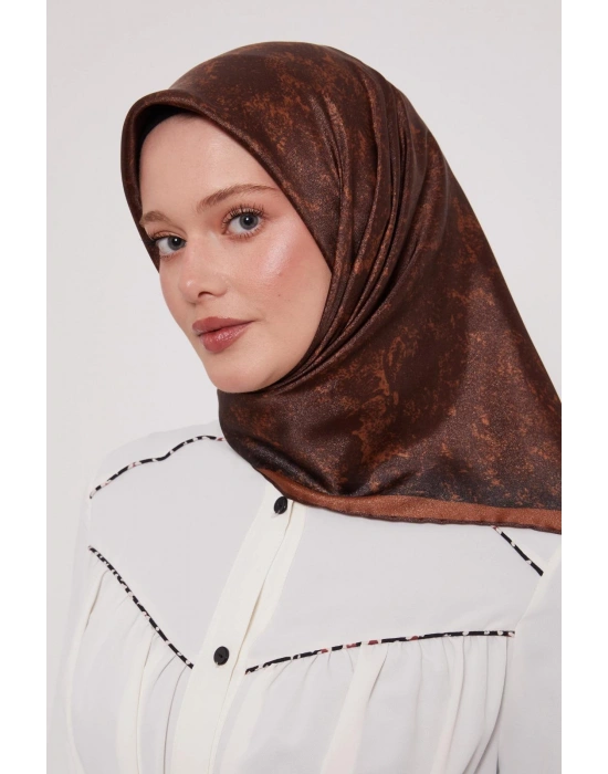 Levidor Kristal Eşarp Bulut Batik Acı Kahve