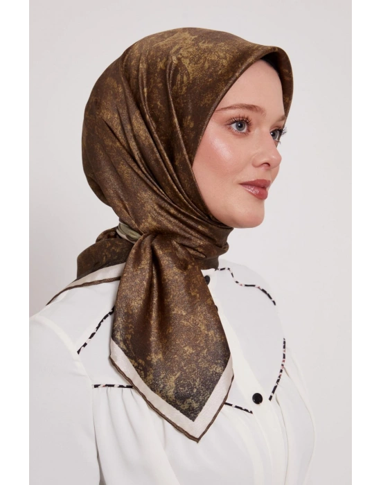 Levidor Kristal Eşarp Bulut Batik Haki