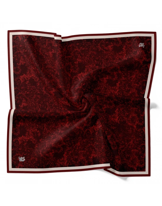 Levidor Kristal Eşarp Bulut Batik Bordo