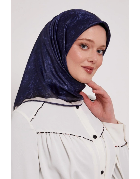 Levidor Kristal Eşarp Bulut Batik Lacivert