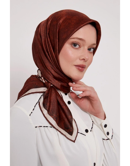 Levidor Kristal Eşarp Bulut Batik Kiremit