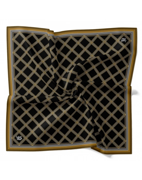 Levidor Kristal Eşarp Baklava Desen Siyah