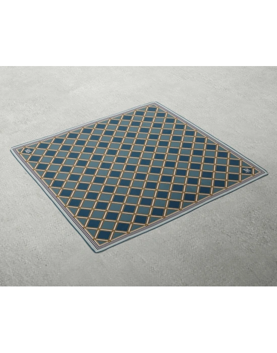 Levidor Kristal Eşarp Baklava Desen Petrol Mavi