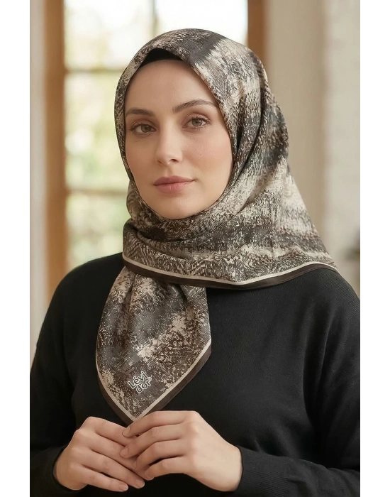 Levidor Kristal Eşarp Dalga Desen Yeşil