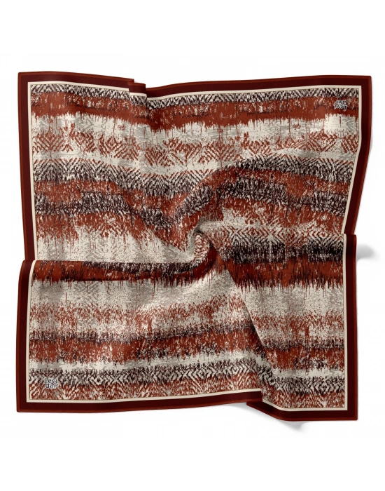 Levidor Kristal Eşarp Dalga Desen Bordo