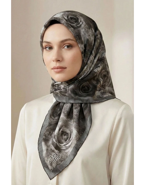 Levidor Kristal Eşarp Gül Desen Nefti