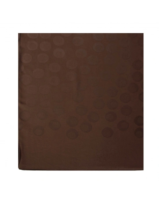 Şehri Şal Puantiye Desen Jakarlı Şal Acı Kahve