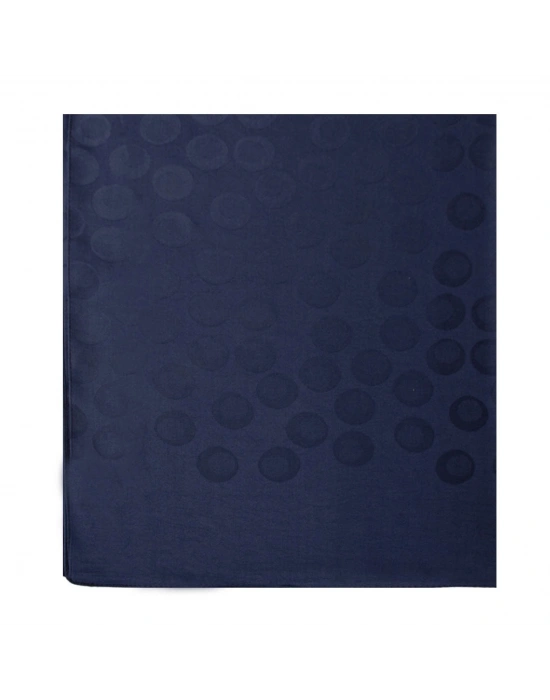 Şehri Şal Puantiye Desen Jakarlı Şal Lacivert
