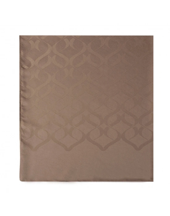 Şehri Şal Zincir Desen Jakar Şal Koyu Vizon