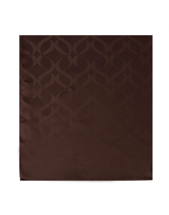 Şehri Şal Zincir Desen Jakar Şal Acı Kahve