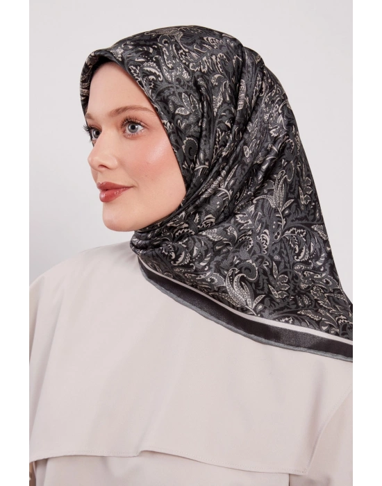 Levidor Kristal Eşarp Etnik Desen 2 Siyah Nefti