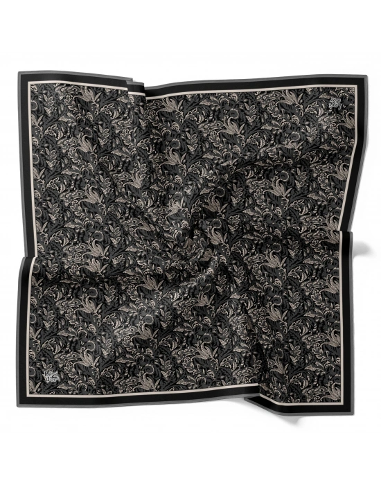 Levidor Kristal Eşarp Etnik Desen 2 Siyah Nefti