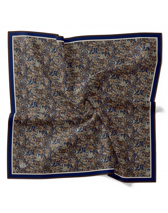 Levidor Kristal Eşarp Etnik Desen 2 Kahve Saks