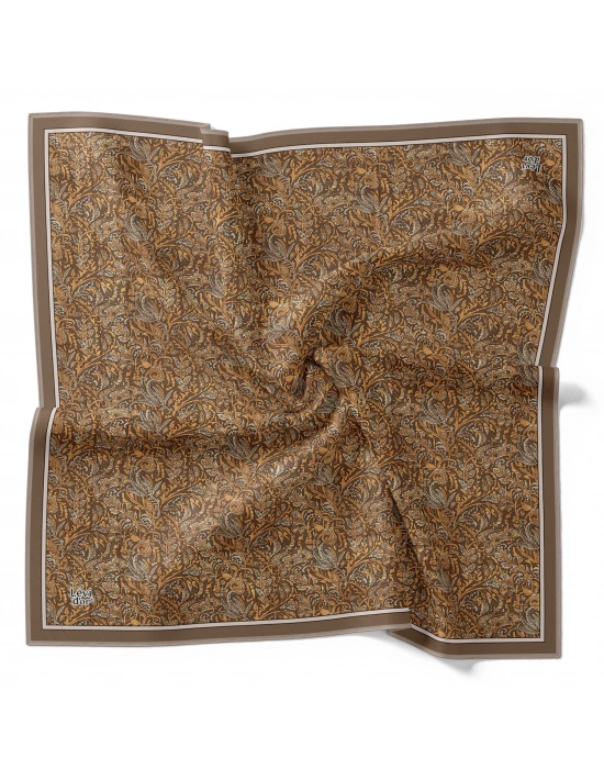 Levidor Kristal Eşarp Etnik Desen 2 Koyu Vizon