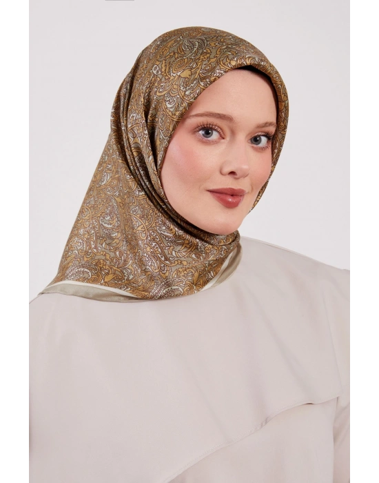 Levidor Kristal Eşarp Etnik Desen 2 Yağ Yeşil