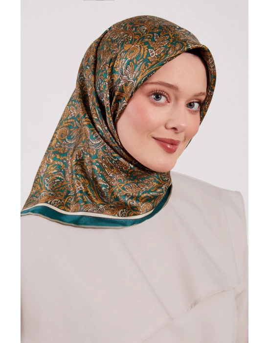 Levidor Kristal Eşarp Etnik Desen 2 Zümrüt