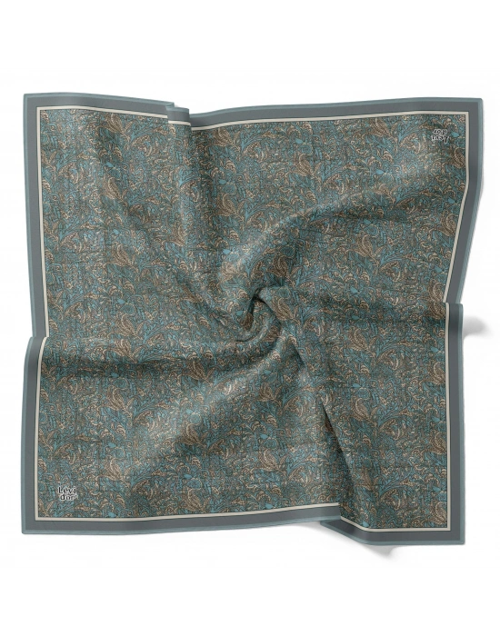 Levidor Kristal Eşarp Etnik Desen 2 Su Yeşili