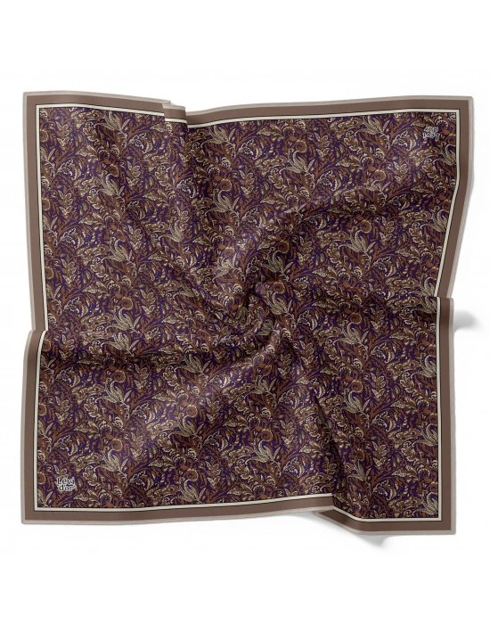 Levidor Kristal Eşarp Etnik Desen 2 Saks Vizon