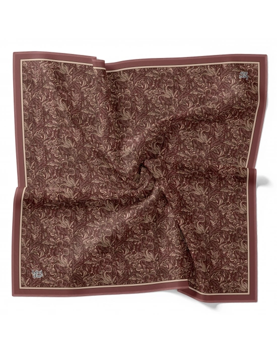 Levidor Kristal Eşarp Etnik Desen 2 Gül Kurusu