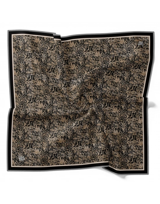 Levidor Kristal Eşarp Etnik Desen 2 Siyah Yeşil