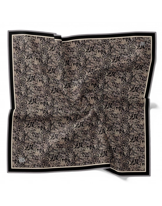 Levidor Kristal Eşarp Etnik Desen 2 Siyah Vizon