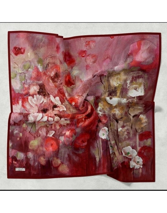 Mismara Organik Pamuk Eşarp D2 Bordo