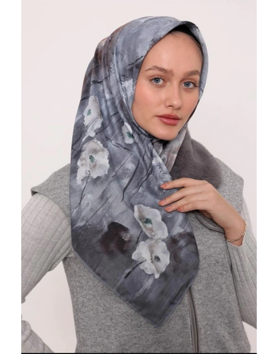 Mismara Organik Pamuk Eşarp D2 Gri