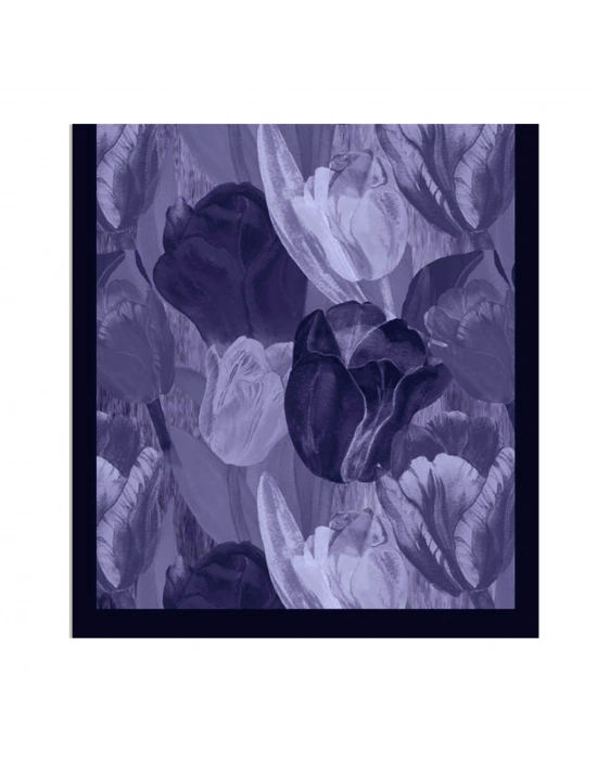 Şehri Şal Bambu Kraş Şal 6198 Lacivert