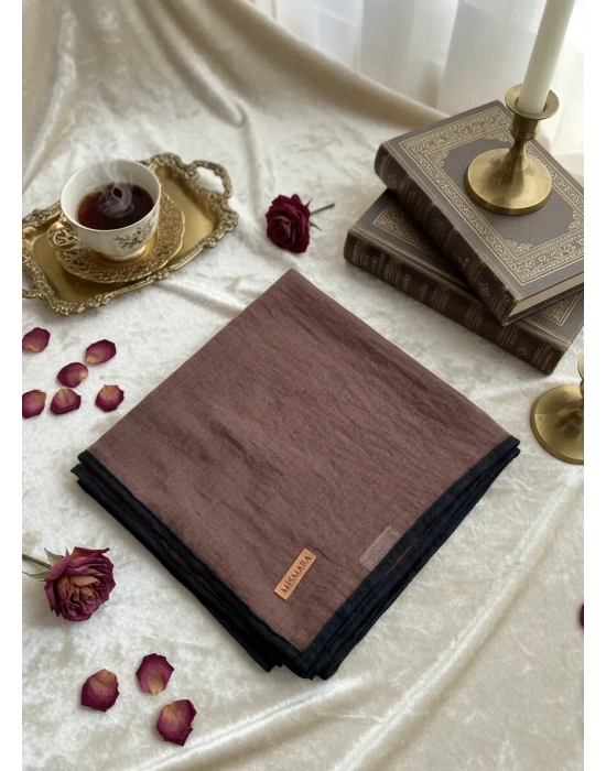 Mismara Müslin Biyeli Eşarp Mocha