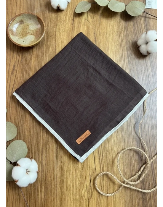 Mismara Müslin Biyeli Eşarp Acı Kahve