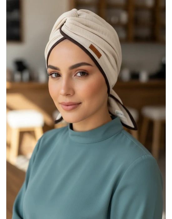 Mismara Müslin Biyeli Eşarp Taş Rengi