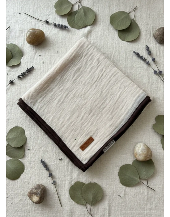 Mismara Müslin Biyeli Eşarp Taş Rengi