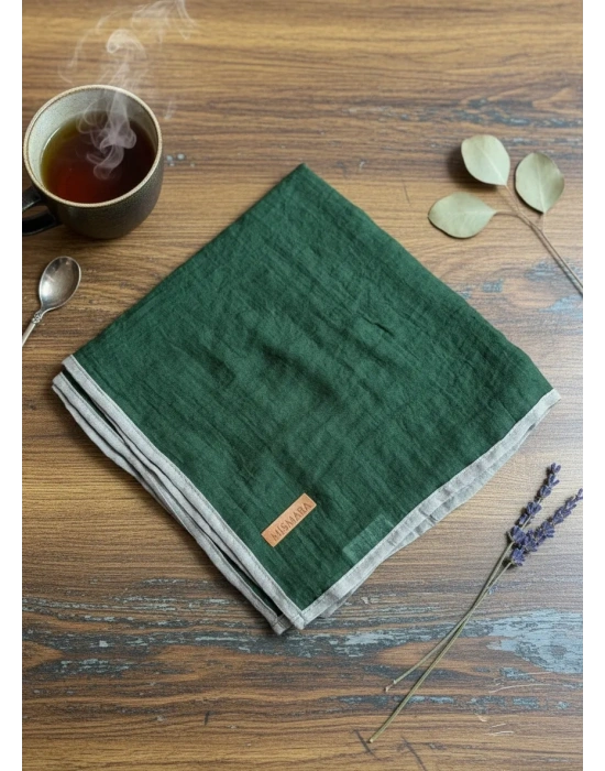 Mismara Müslin Biyeli Eşarp Haki Vizon