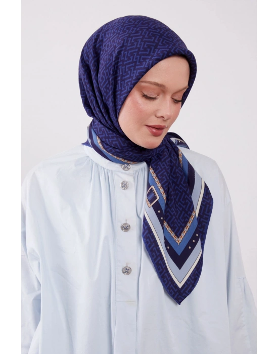 Levidor Royal Eşarp Kemer Desen Lacivert