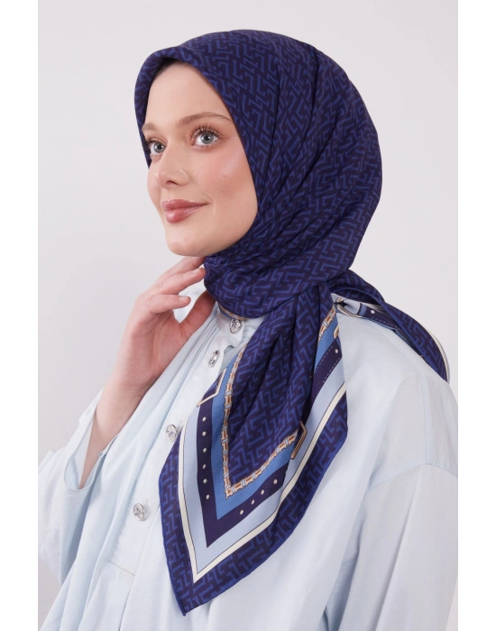 Levidor Royal Eşarp Kemer Desen Lacivert