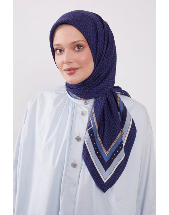 Levidor Royal Eşarp Kemer Desen Lacivert