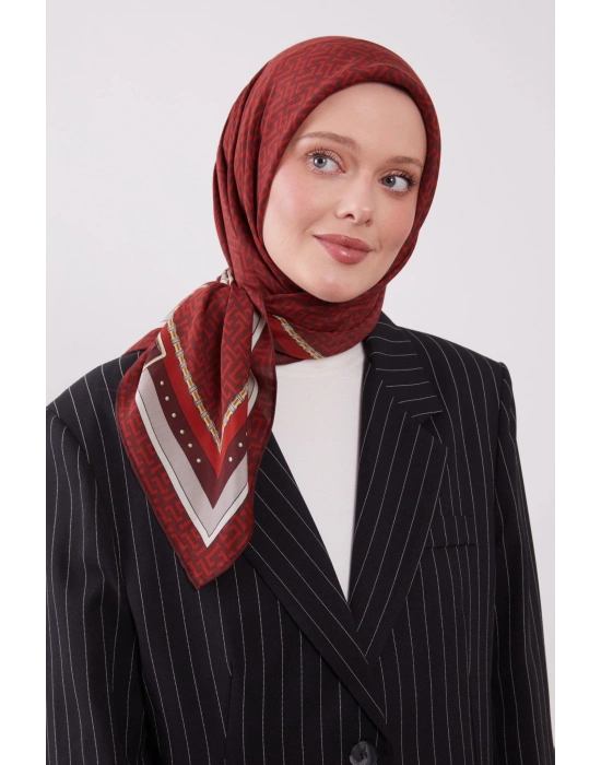 Levidor Royal Eşarp Kemer Desen Kırmızı