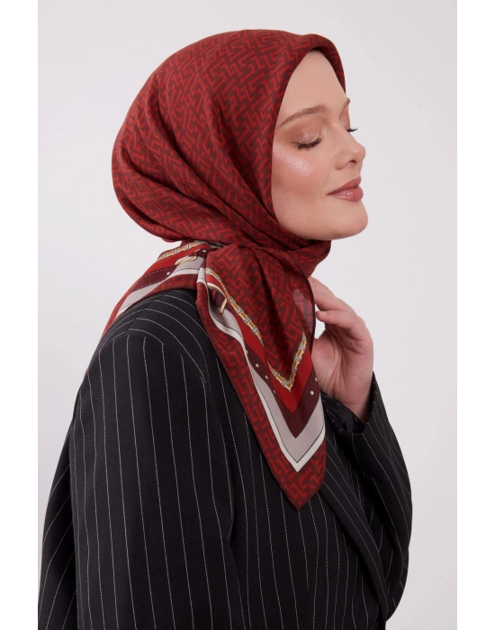 Levidor Royal Eşarp Kemer Desen Kırmızı