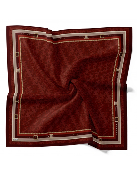 Levidor Royal Eşarp Kemer Desen Kırmızı