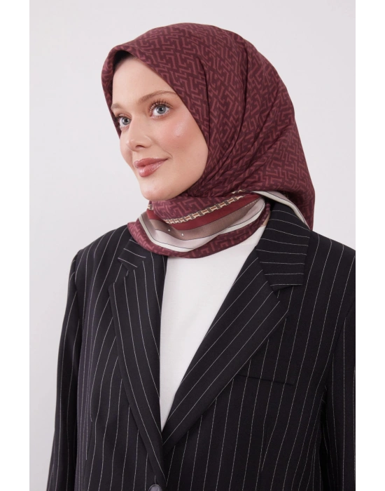 Levidor Royal Eşarp Kemer Desen Vişne Çürüğü