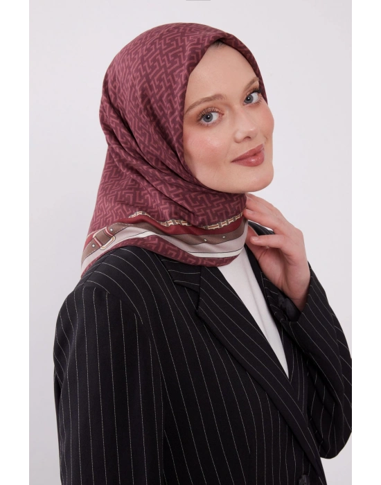 Levidor Royal Eşarp Kemer Desen Vişne Çürüğü