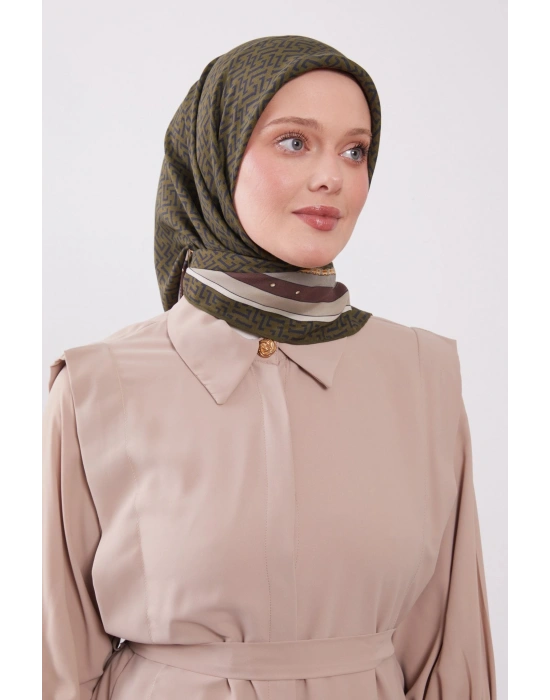 Levidor Royal Eşarp Kemer Desen Haki