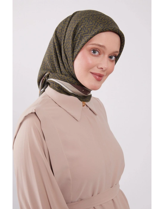 Levidor Royal Eşarp Kemer Desen Haki