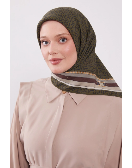 Levidor Royal Eşarp Kemer Desen Haki