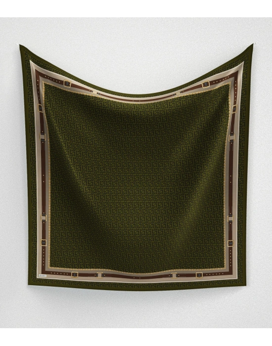 Levidor Royal Eşarp Kemer Desen Haki