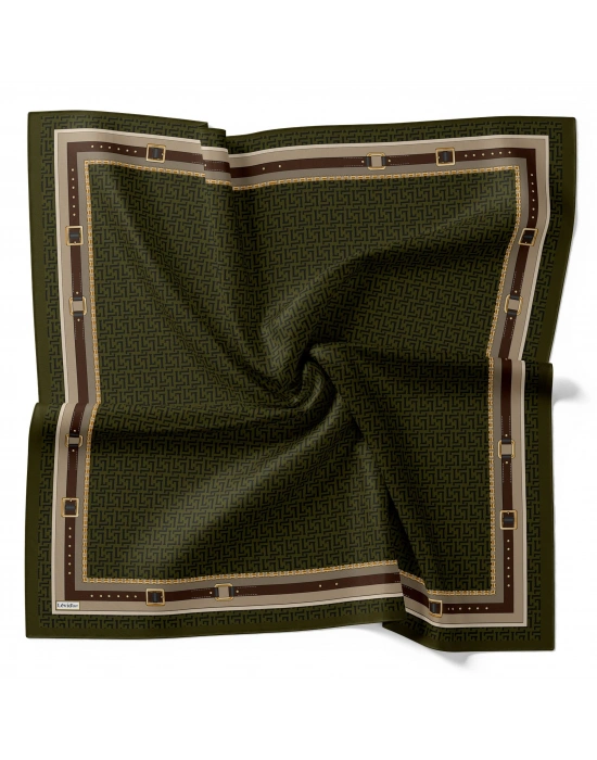 Levidor Royal Eşarp Kemer Desen Haki