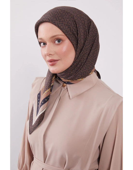 Levidor Royal Eşarp Kemer Desen Acı Kahve